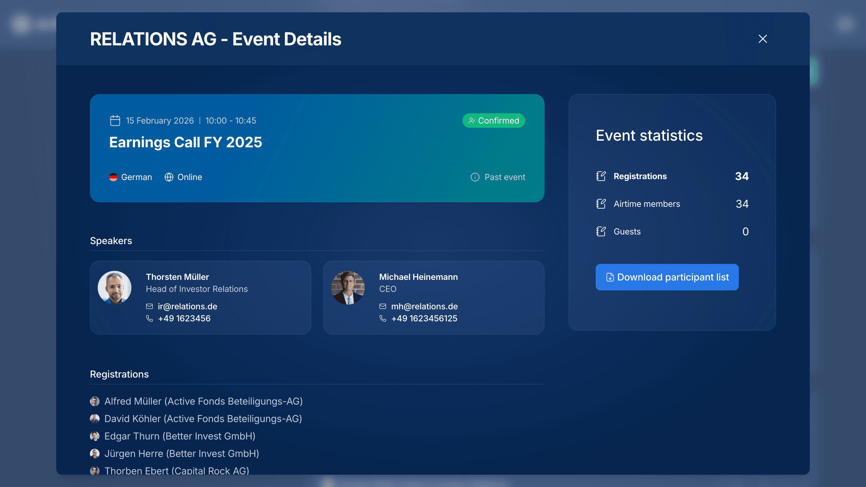 AIRTIME Issuer Portal screenshot
