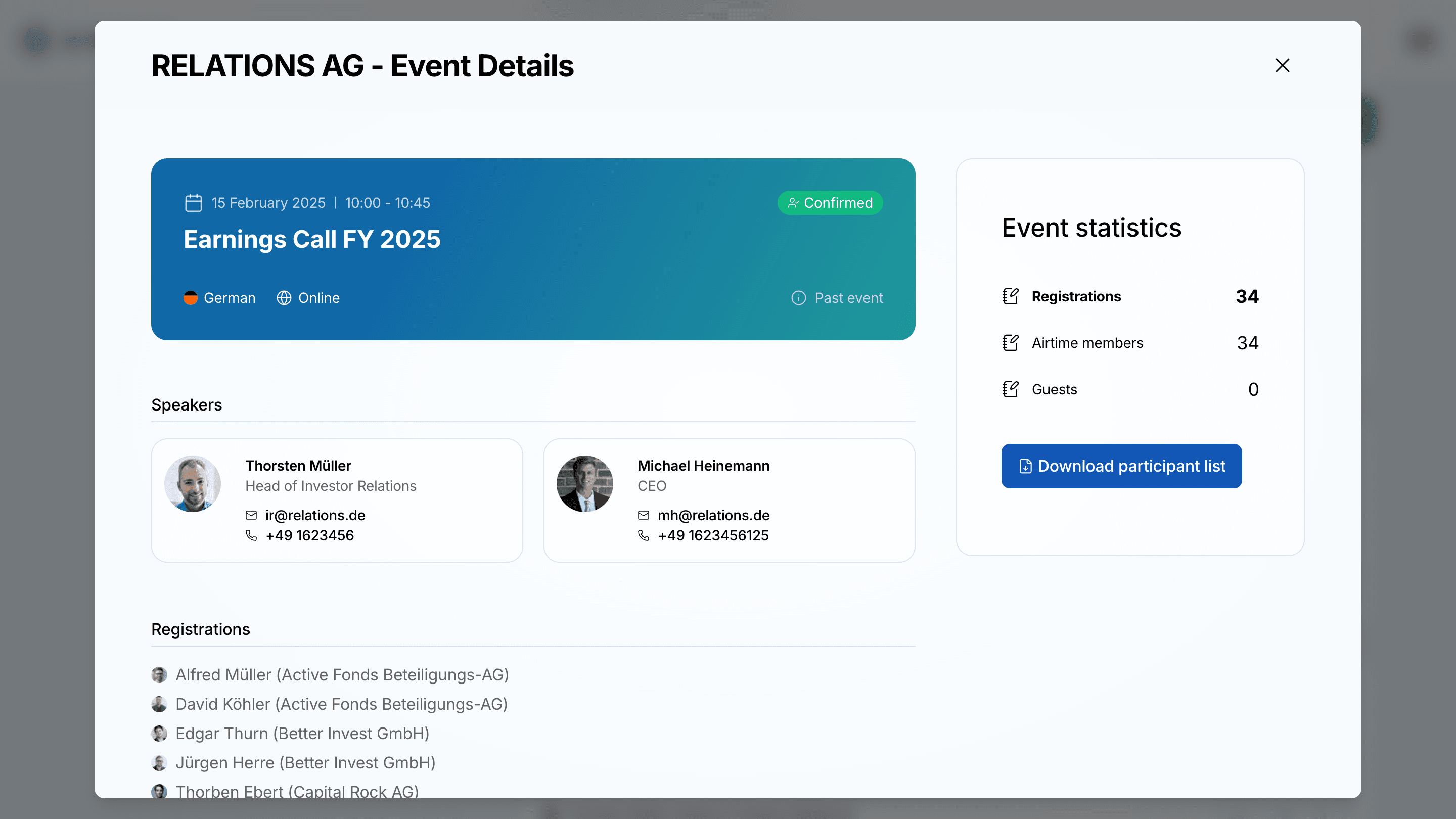 AIRTIME Issuer Portal screenshot